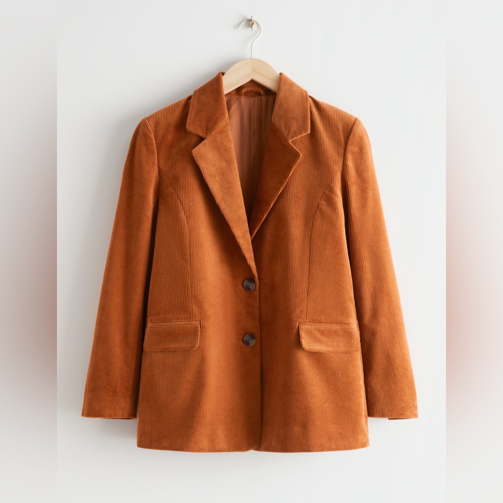 & Other Stories Corduroy Blazer - Rust